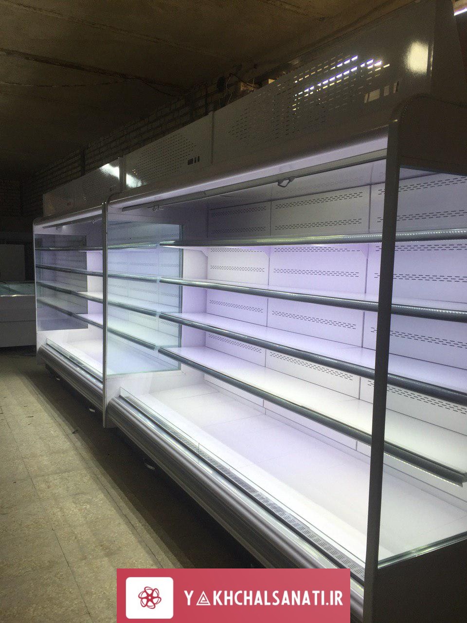 یخچال ایستاده بدون درب سایز بزرگ متراژ بالا