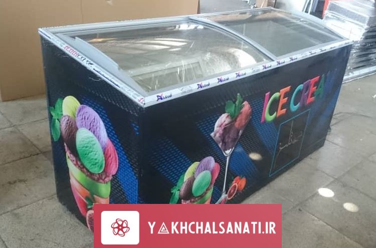 یخچال بستنی درب شیشه ای خوابیده